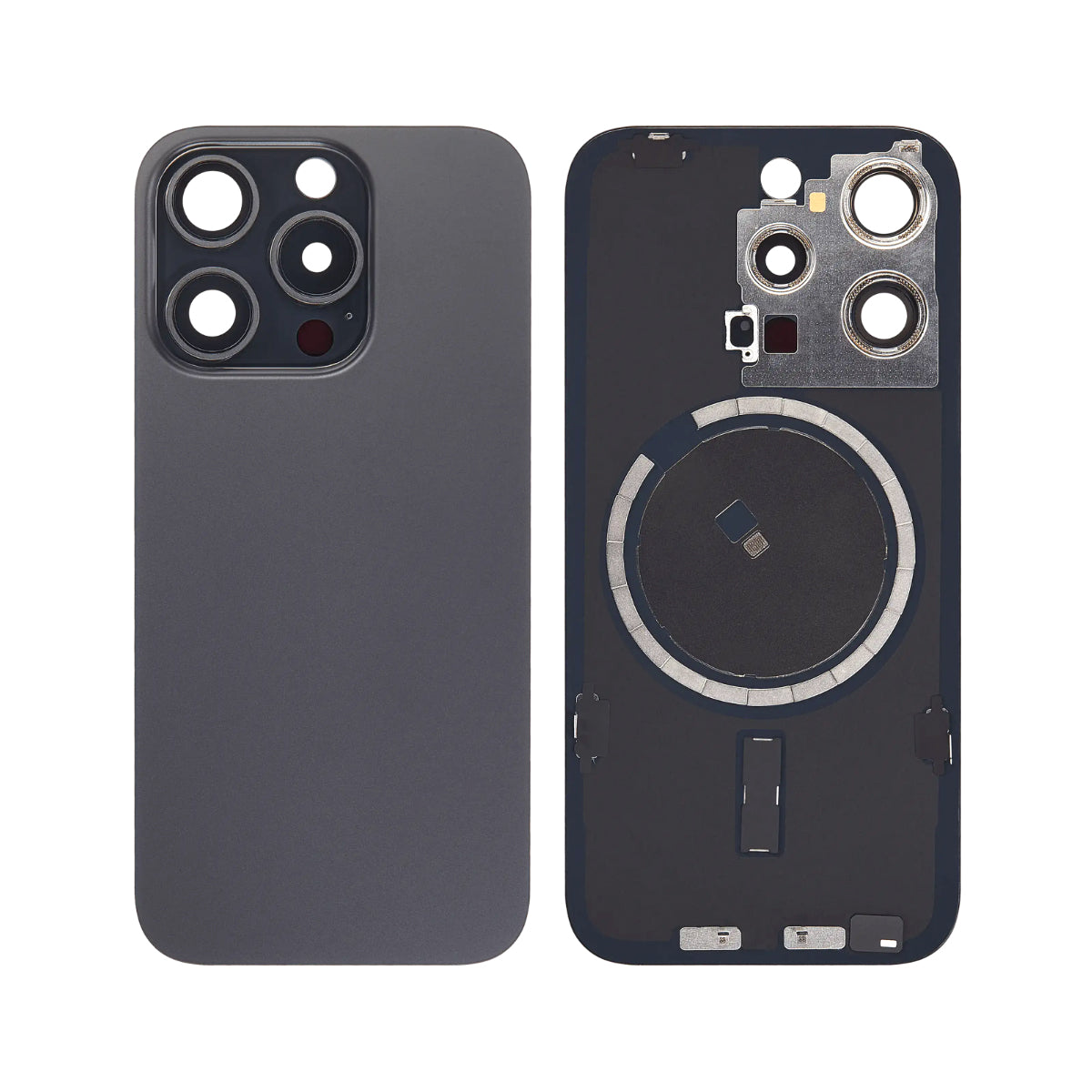 Back Cover Rear Glass With Steel Plate & Magnet Pre-Installed for iPhone 15 Pro