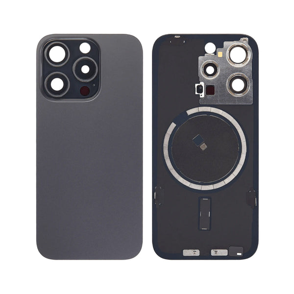 Back Cover Rear Glass With Steel Plate & Magnet Pre-Installed for iPhone 15 Pro