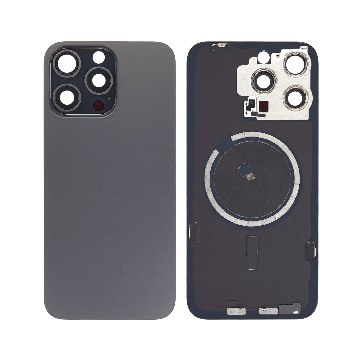 Back Cover Rear Glass With Steel Plate & Magnet Pre-Installed for iPhone 15 Pro Max